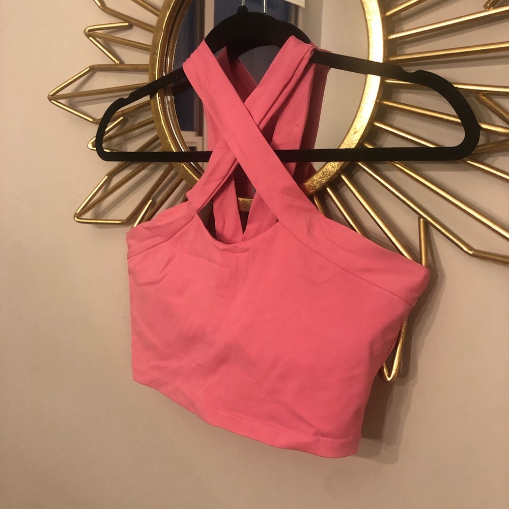 OneMuses Bubblegum Crossover Sports Bra